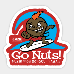 Kukui High School - Go Nuts! Blue Wave (13th Anniversary Edition) Sticker